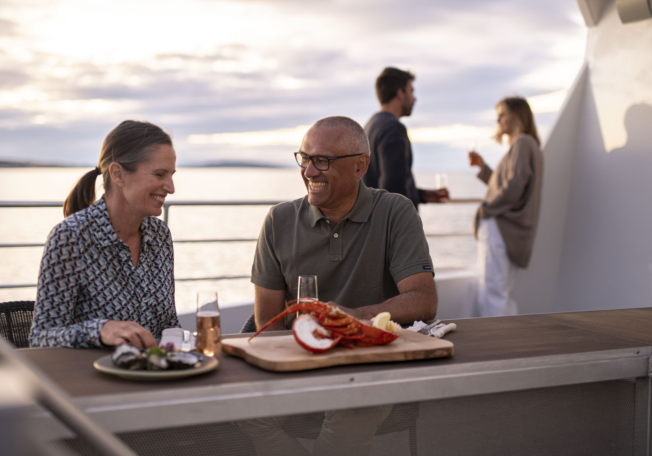 Seafood feast and sunset drinks aboard expeditionv vessel Odalisque (2)